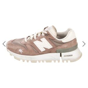 New Balance x KITH Suede Athletic Shoes - Brown and White